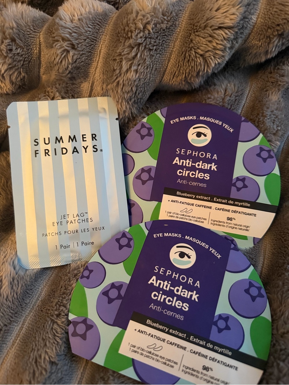 Sephora Anti-Dark Circles Eye Masks and Summer fridays eye patches